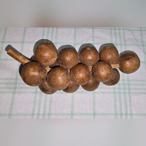 Vintage Mid Century Wooden Grapes Home Decor
